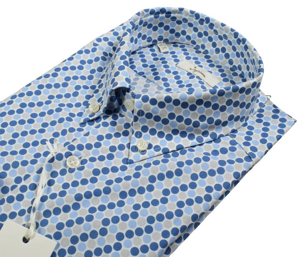Ingram Camicia ingram button down fantasia geometrica cotone stretch Negozio online di fabbrica