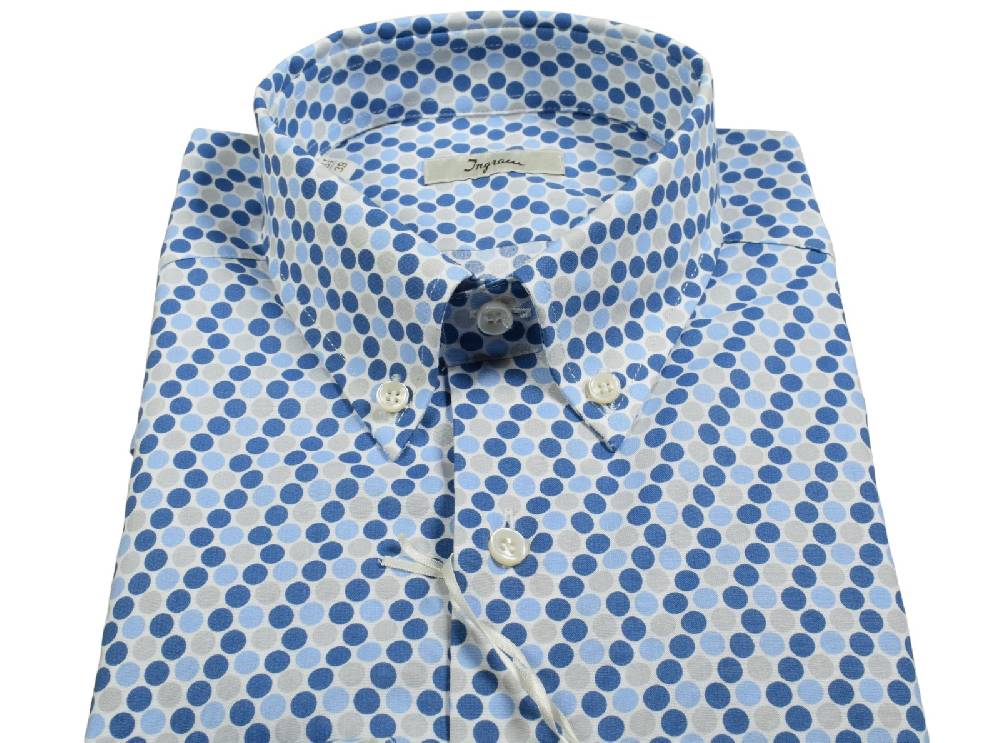 Ingram Camicia ingram button down fantasia geometrica cotone stretch Negozio online di fabbrica