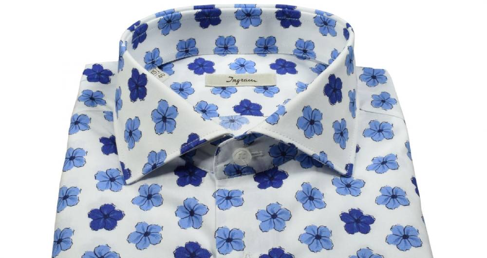 Ingram Camicia ingram slim fit fantasia floreale in puro cotone Prezzo di fabbrica