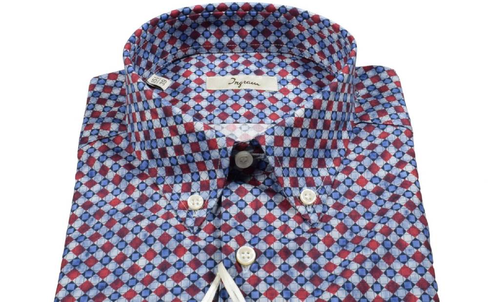 Ingram Camicia ingram button down fantasia geometrica Offerta speciale