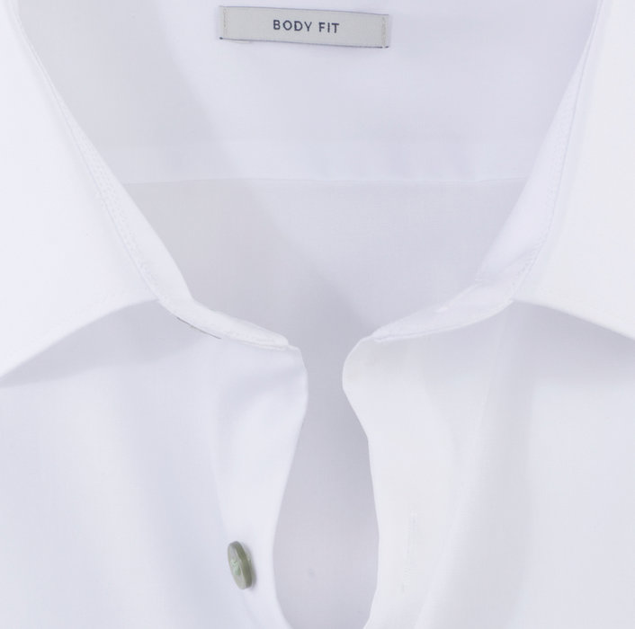 Olymp Camicia olymp bianca slim fit con bottoni verde Fornitura limitata