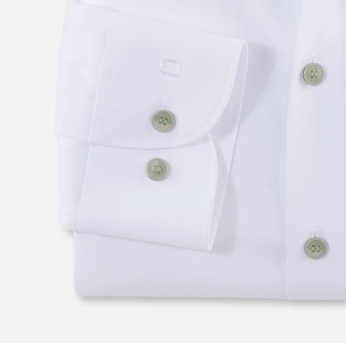 Olymp Camicia olymp bianca slim fit con bottoni verde Fornitura limitata