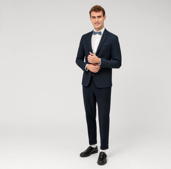 Olymp Camicia elegante bianca olymp slim fit con bottoni azzurro Shopping online