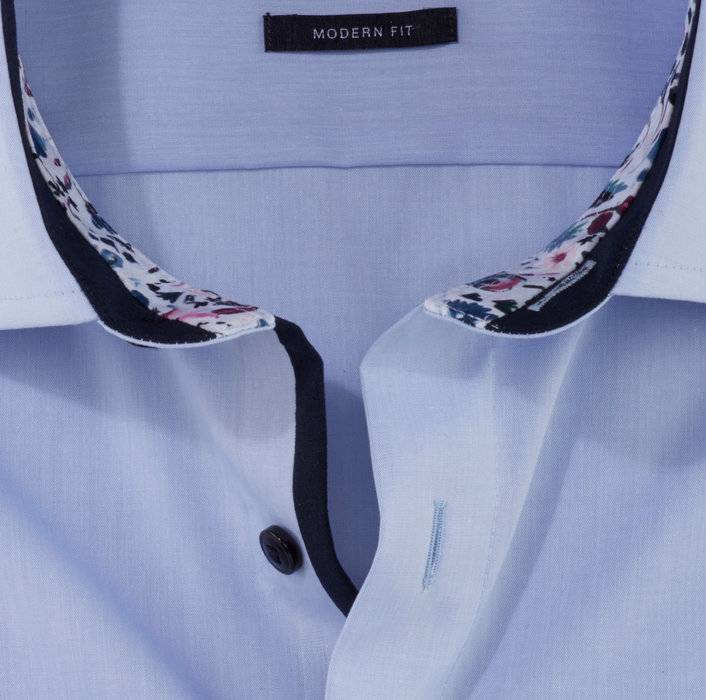 Olymp Camicia celeste olymp luxor puro cotone facile stiro Cyber Monday