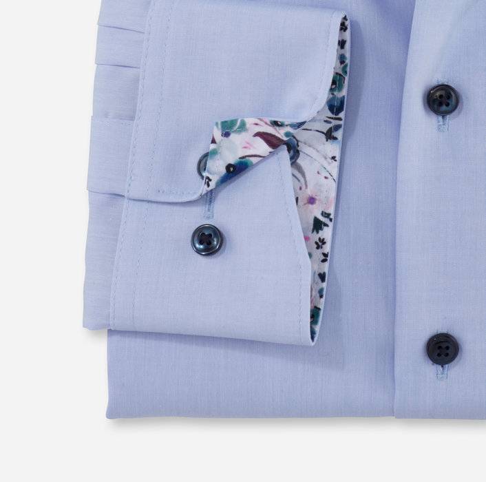 Olymp Camicia celeste olymp luxor puro cotone facile stiro Cyber Monday