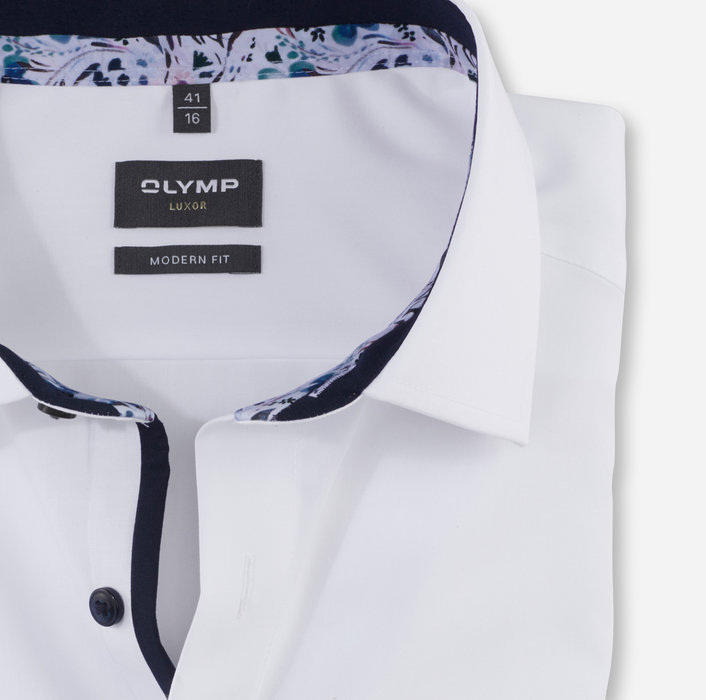 Olymp Camicia bianca olymp luxor puro cotone facile stiro Offerta Pasqua