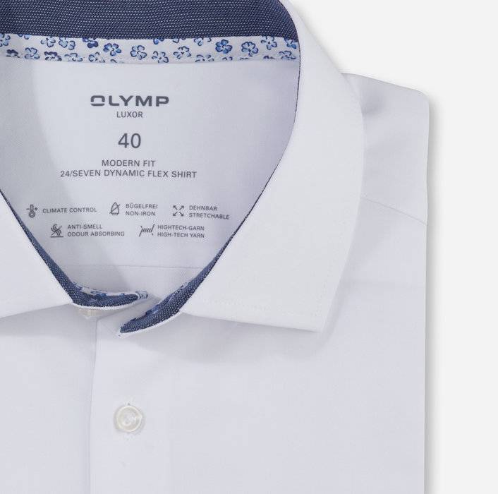 Olymp Camicia olymp bianca modern fit dynamic flex Offerta San Valentino