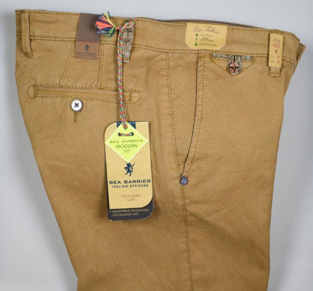 Sea Barrier Pantalone sea barrier tabacco cotone nido d'ape stretch