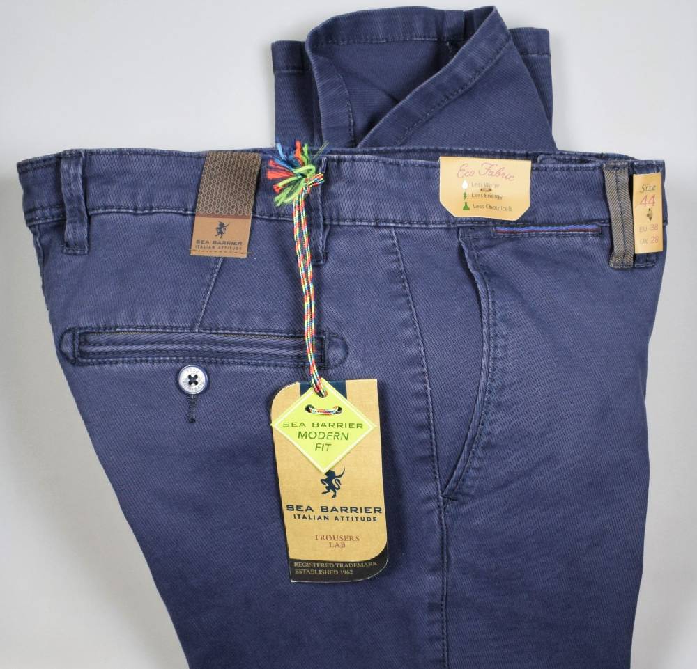 Sea Barrier Pantalone sea barrier blu cotone tricottina stretch