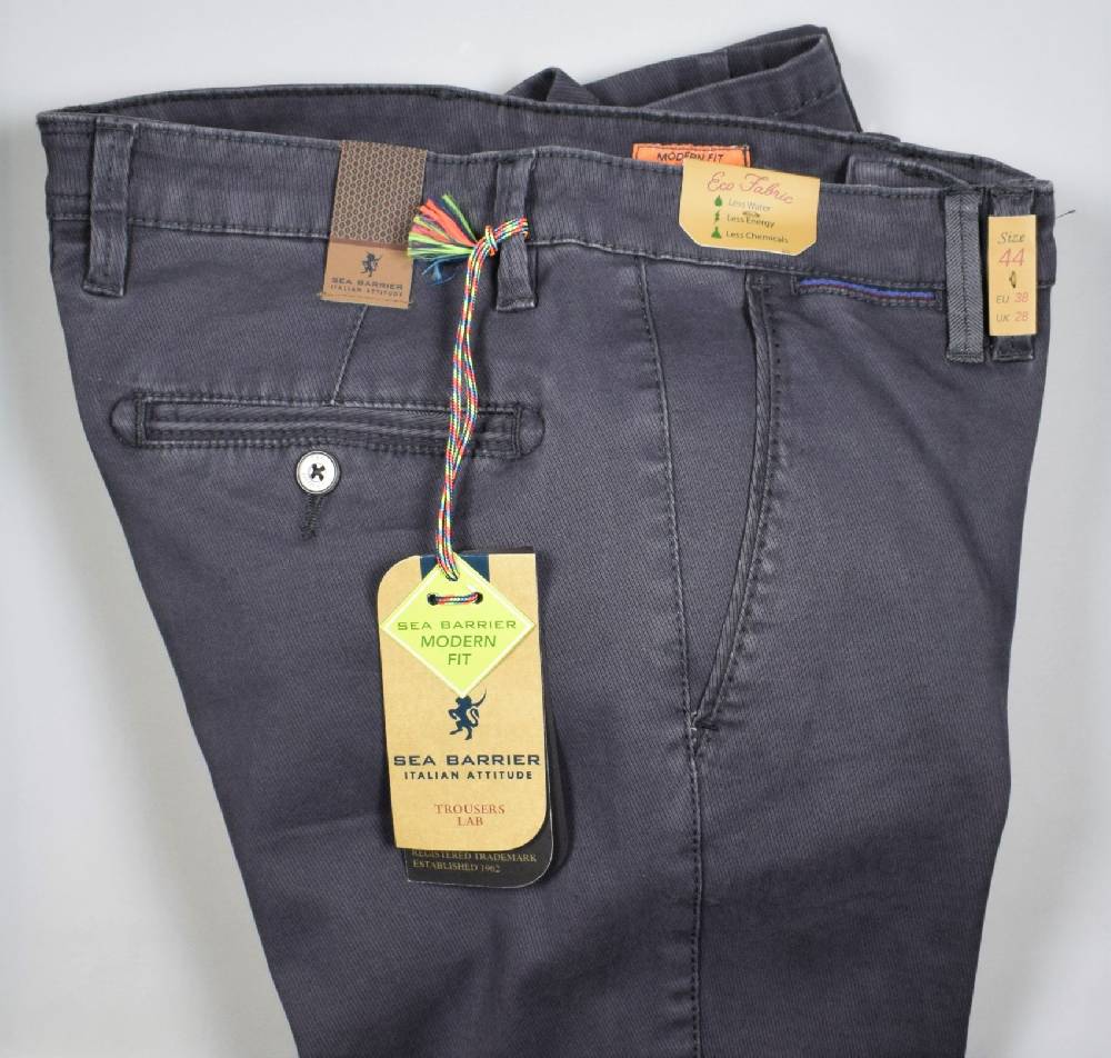 Sea Barrier Pantalone sea barrier grigio cotone tricottina stretch