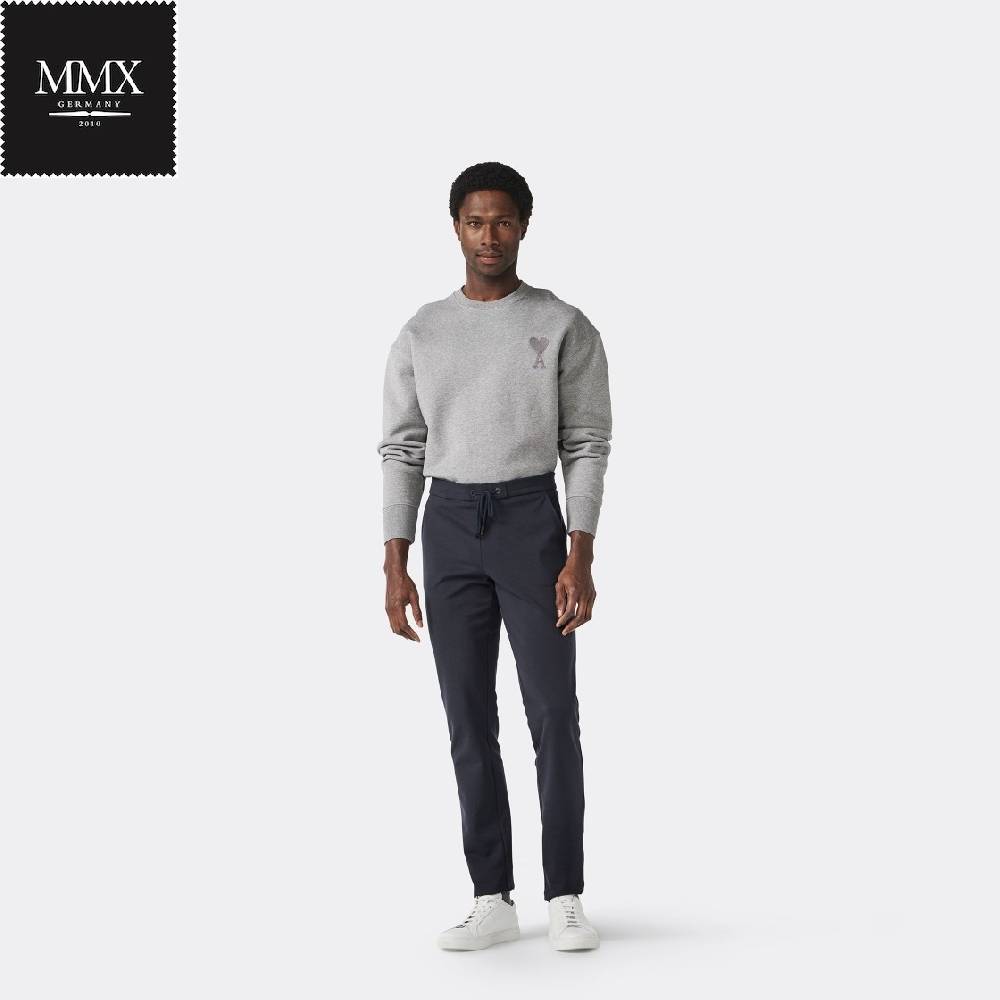 MMX Germany Pantalone mmx jogger blu slim fit in jersey Super Saving Price