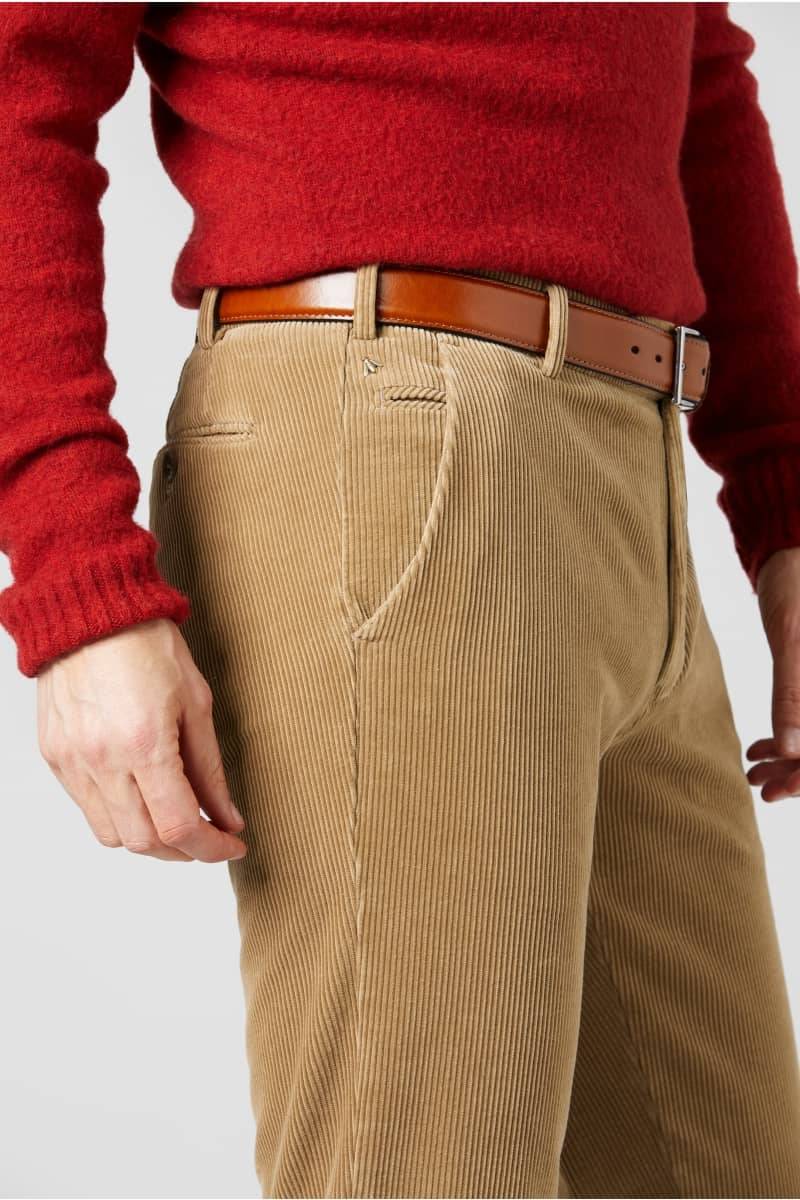Meyer Pantalone cappuccino meyer in velluto a coste luxury modern fit Offerta settimanale