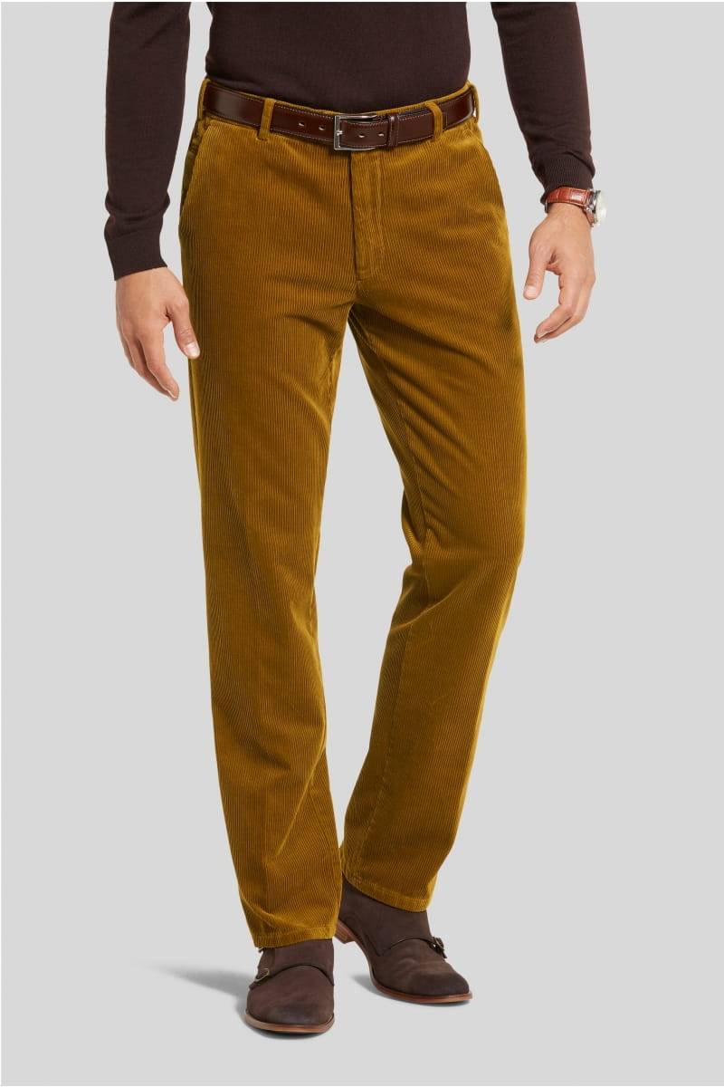 Meyer Pantalone cognac meyer in velluto a coste luxury modern fit Ritorno libero