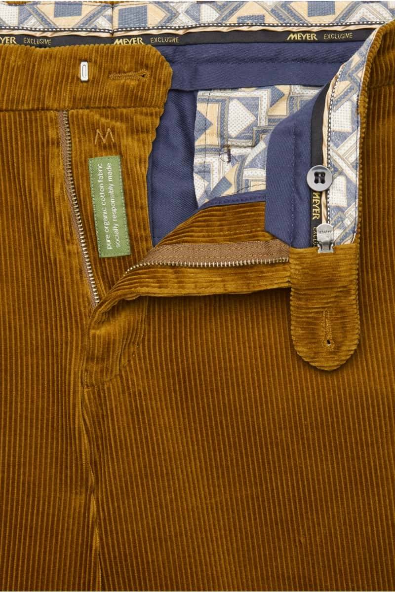 Meyer Pantalone cognac meyer in velluto a coste luxury modern fit Ritorno libero