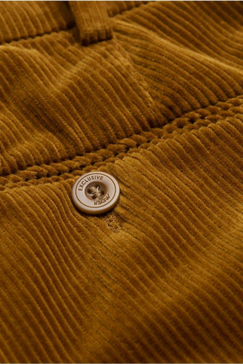 Meyer Pantalone cognac meyer in velluto a coste luxury modern fit Ritorno libero