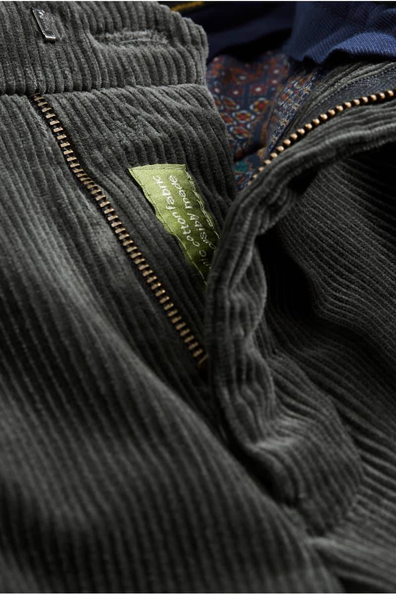Meyer Pantalone grigio meyer in velluto a coste luxury modern fit ACQUISTA ORA
