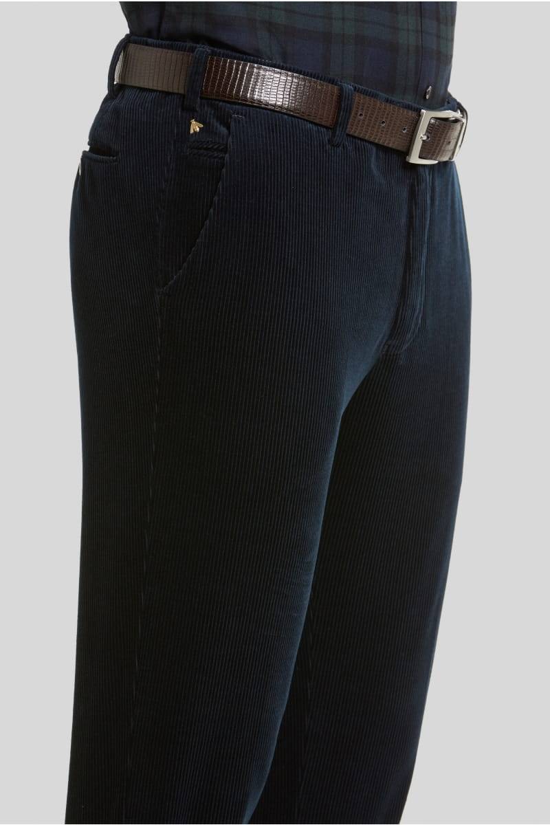 Meyer Pantalone blu meyer in velluto a coste luxury modern fit Latest stili