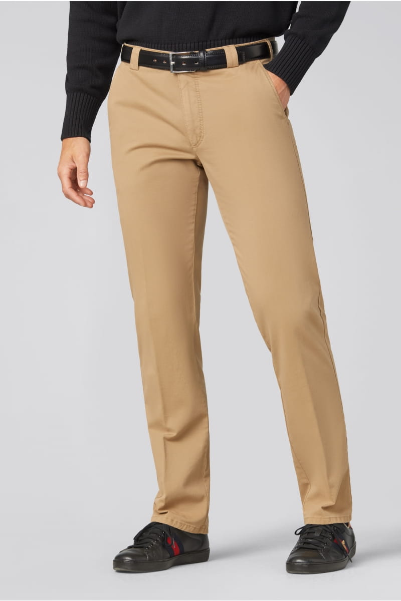 Meyer Pantalone cammello meyer in cotone stretch regular fit Ultimo giorno