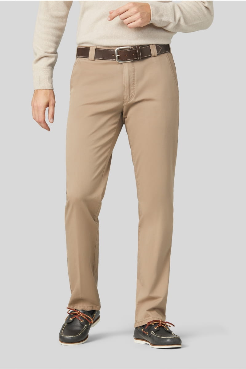 Meyer Pantalone beige meyer in cotone stretch regular fit Promozione temporanea