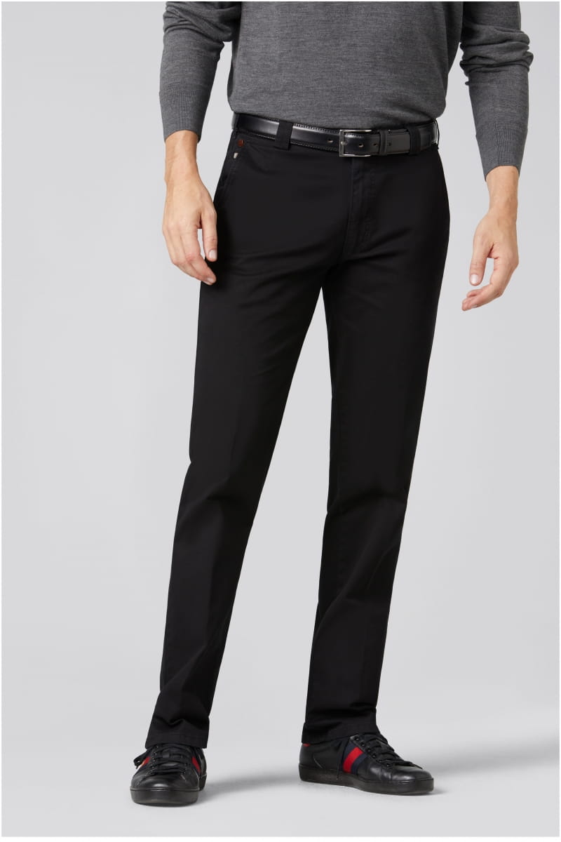 Meyer Pantalone nero meyer in cotone stretch regular fit Fino al 60% di sconto