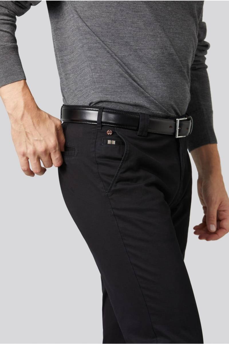 Meyer Pantalone nero meyer in cotone stretch regular fit Fino al 60% di sconto