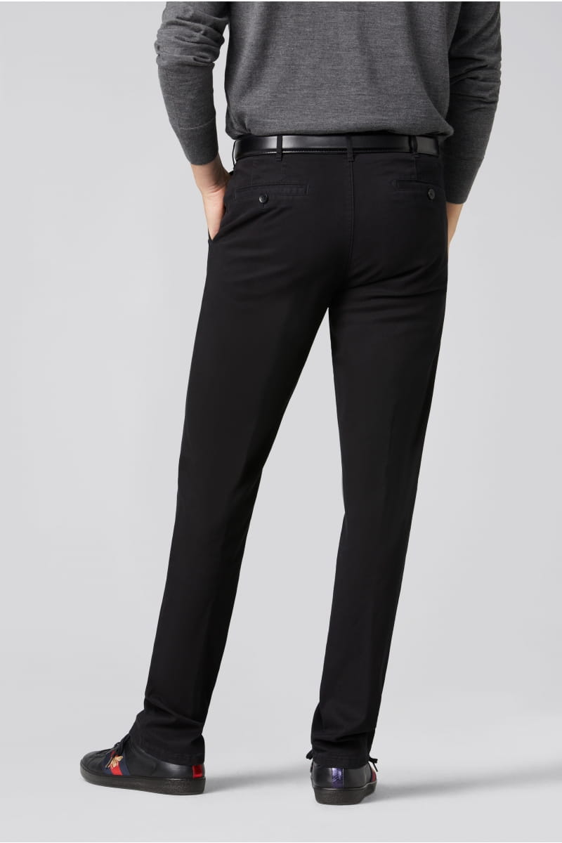 Meyer Pantalone nero meyer in cotone stretch regular fit Fino al 60% di sconto