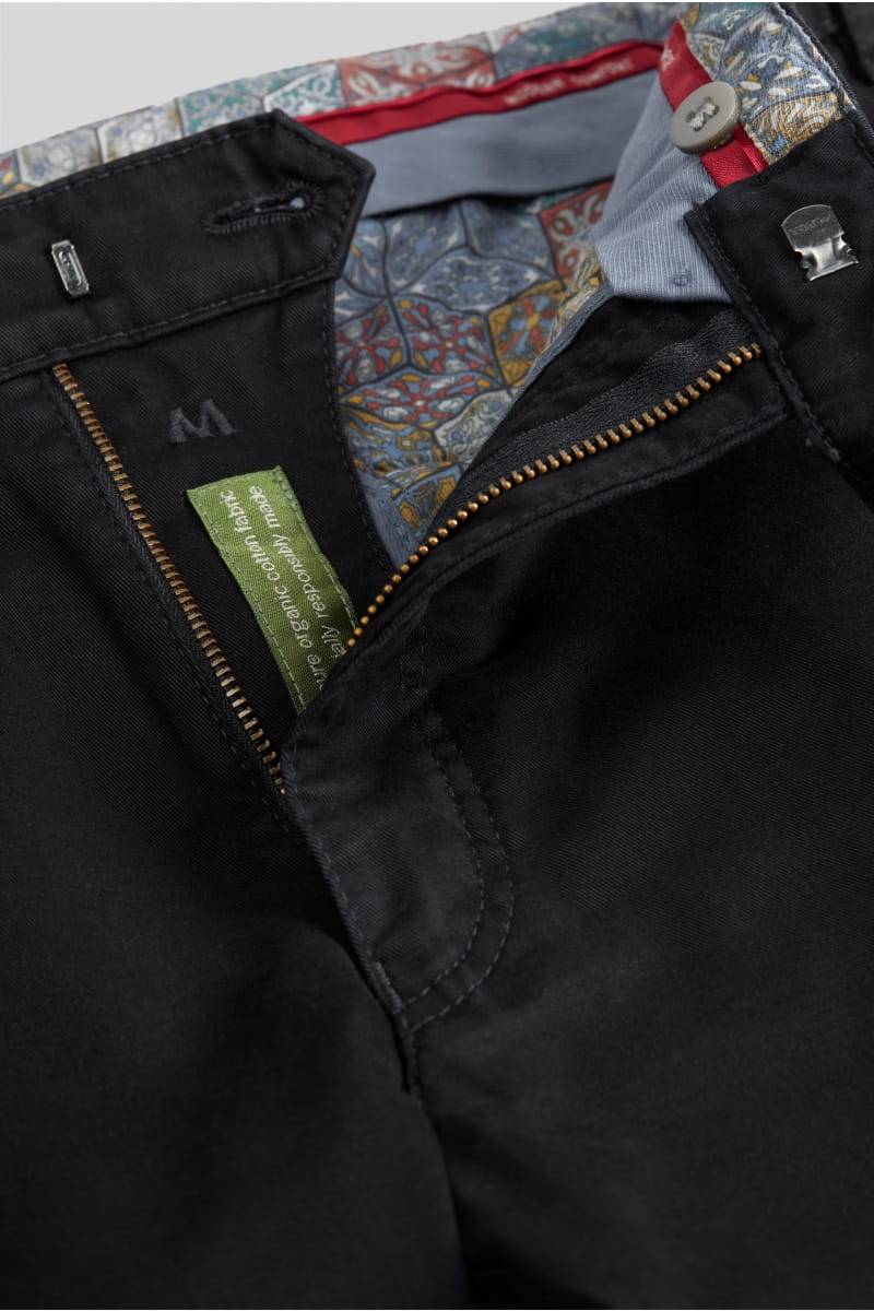 Meyer Pantalone nero meyer in cotone stretch regular fit Fino al 60% di sconto