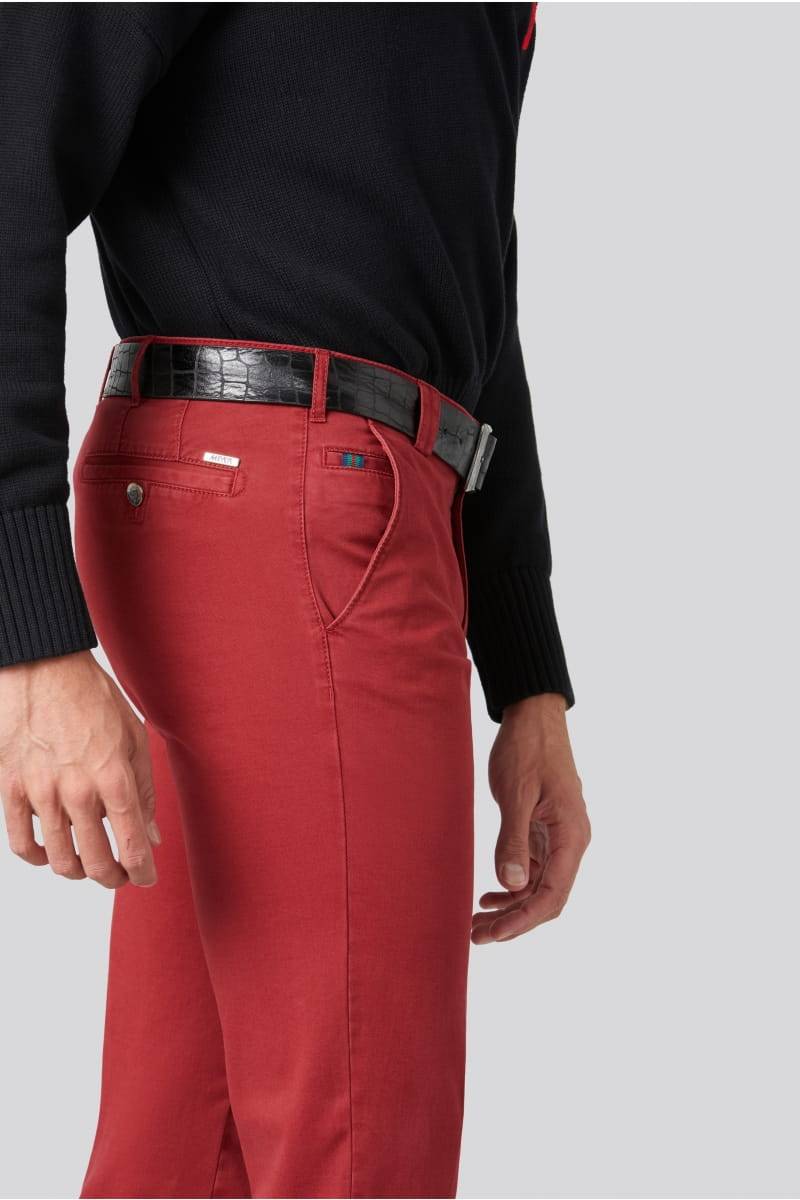Meyer Pantalone rosso meyer in cotone stretch regular fit Fino al 65% di sconto