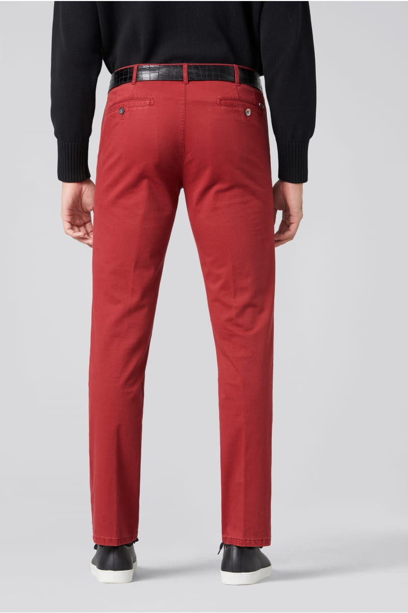 Meyer Pantalone rosso meyer in cotone stretch regular fit Fino al 65% di sconto