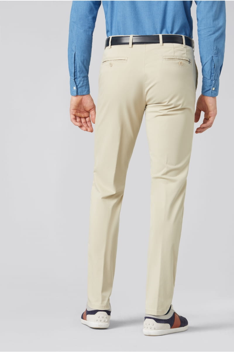 Meyer Pantalone beige meyer in cotone fairtrade modern fit Offerta speciale della fabbrica
