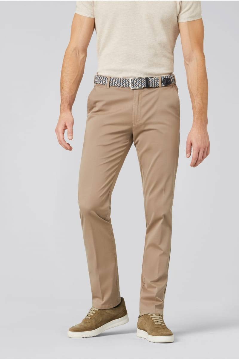 Meyer Pantalone cammello meyer in cotone fairtrade modern fit