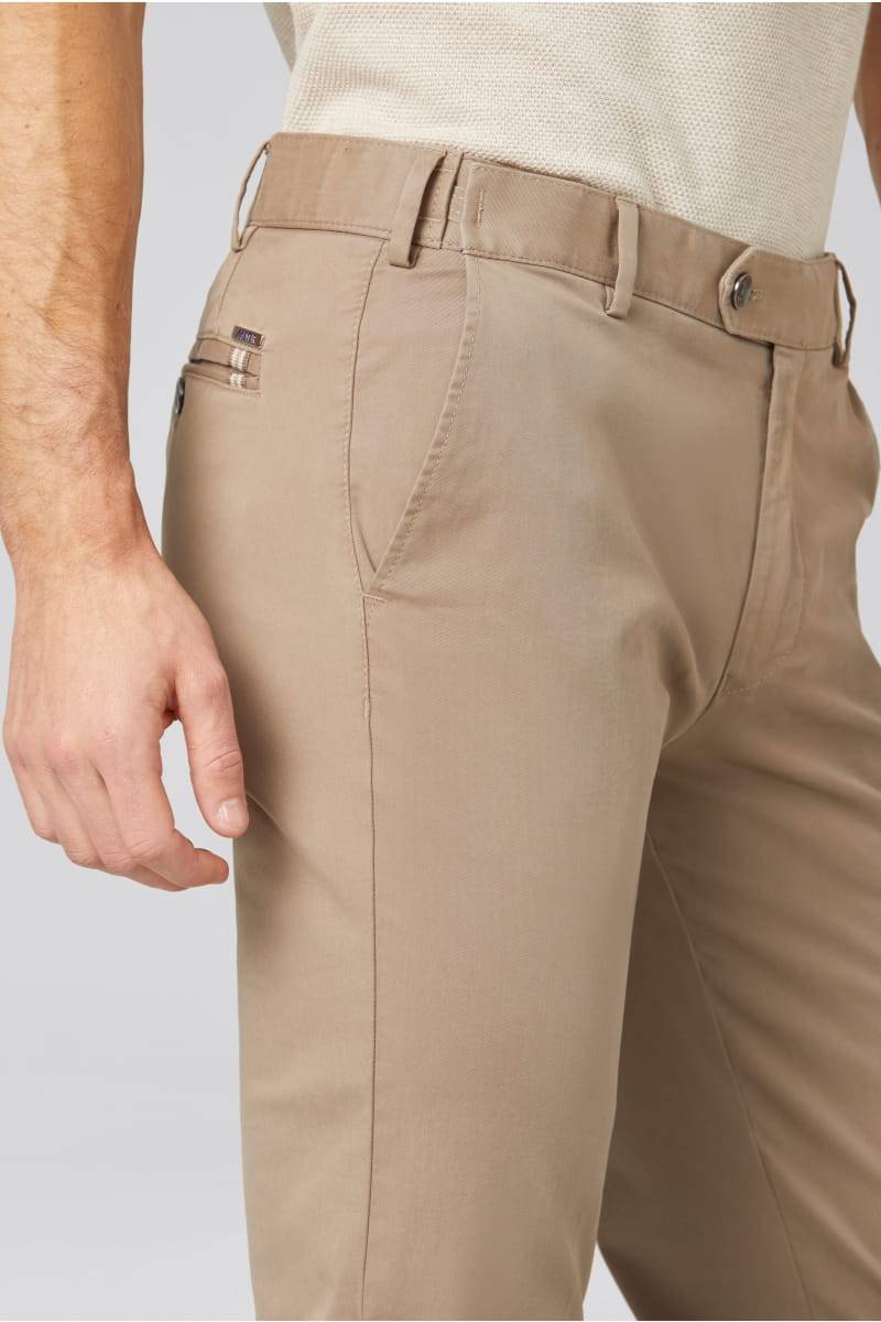 Meyer Pantalone cammello meyer in cotone fairtrade modern fit Sostegno trimestrale
