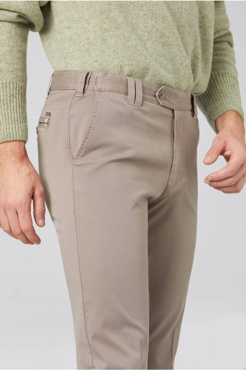Meyer Pantalone tortora meyer in cotone fairtrade modern fit Fino al 55% di sconto