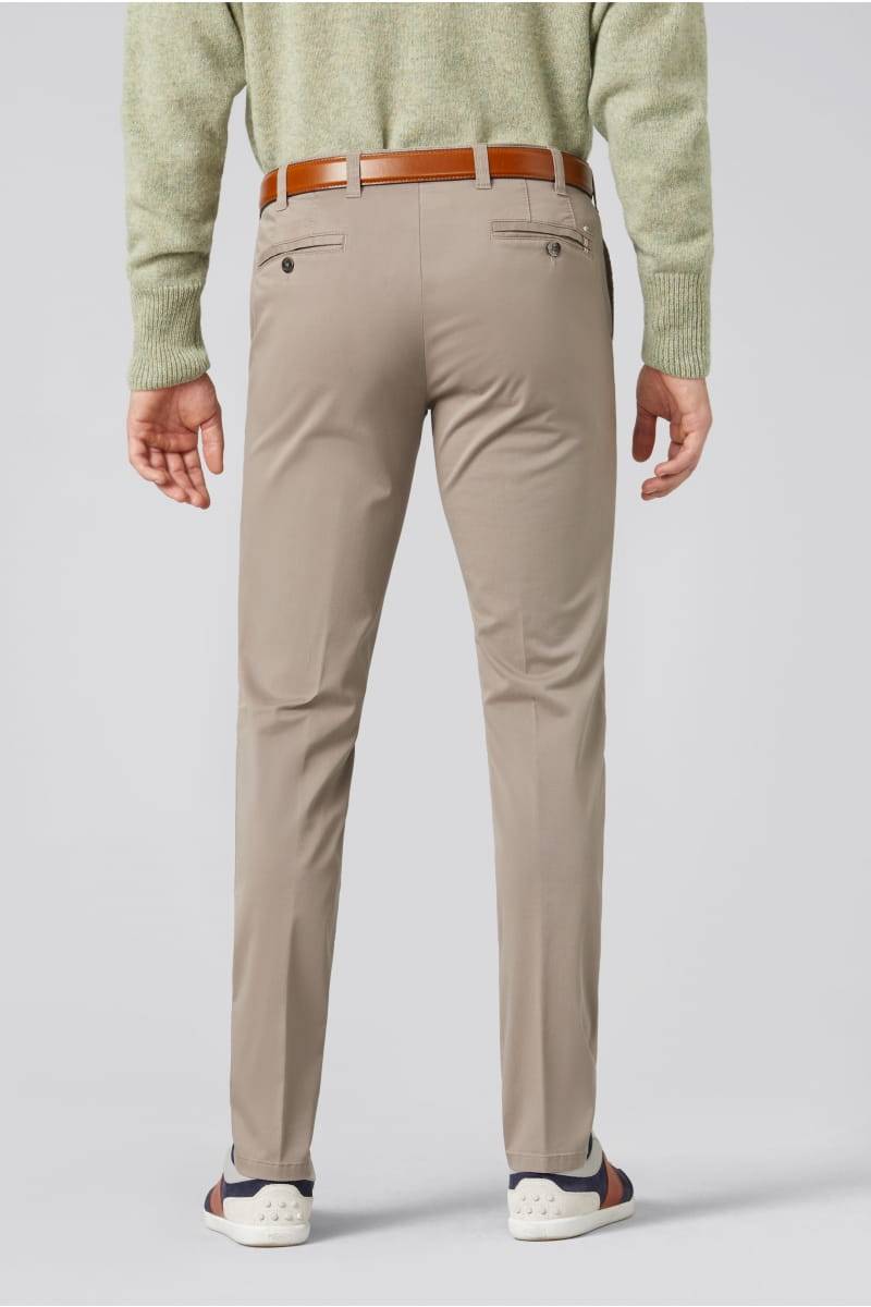 Meyer Pantalone tortora meyer in cotone fairtrade modern fit Fino al 55% di sconto