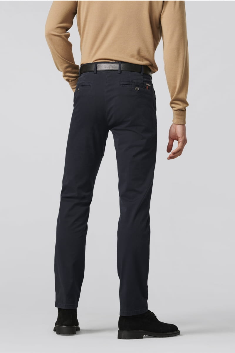Meyer Pantalone blu meyer in cotone fairtrade modern fit Solo un giorno rimasto