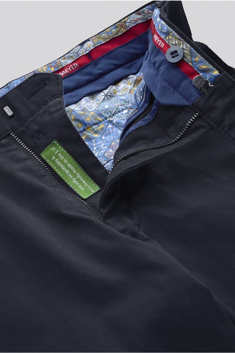 Meyer Pantalone blu meyer in cotone fairtrade modern fit Solo un giorno rimasto