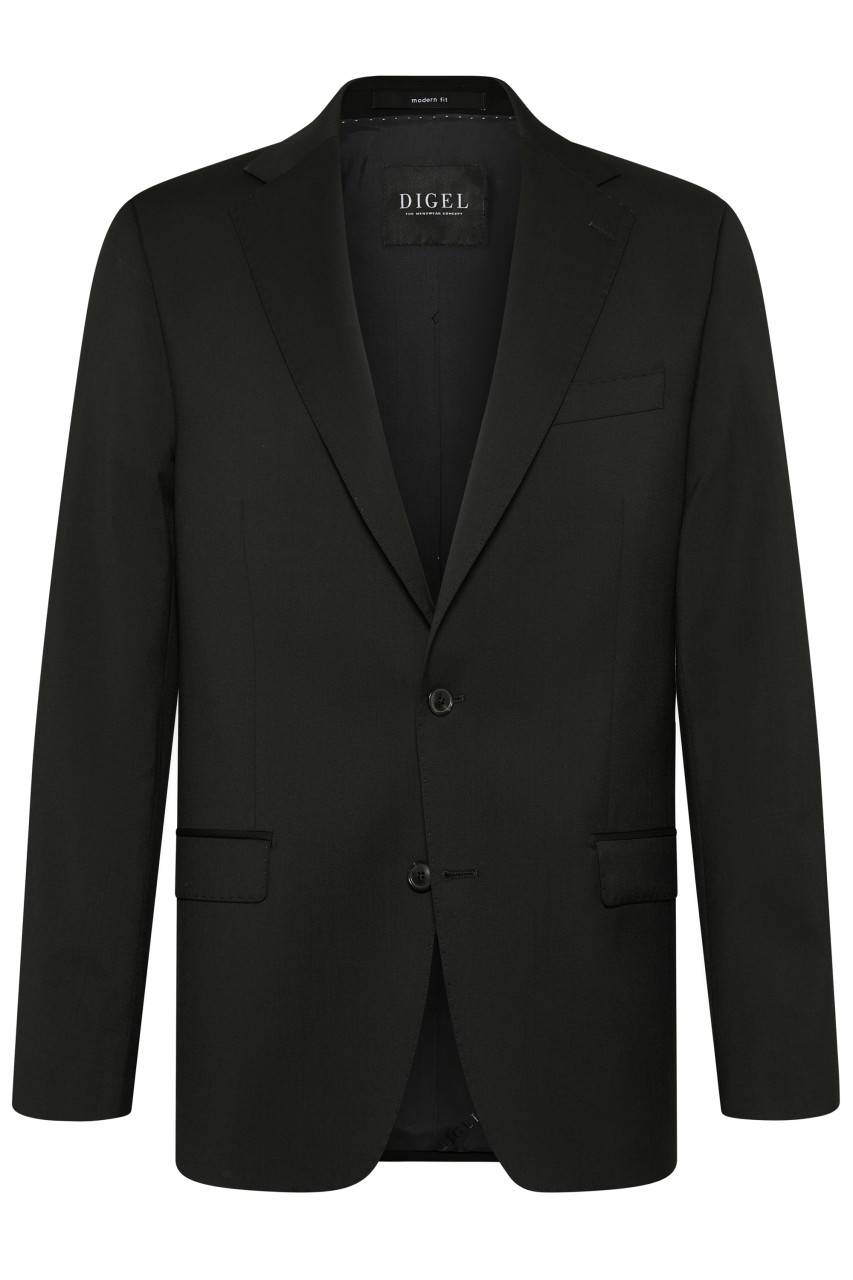 Digel Abito nero digel drop quattro corto in lana cerruti super 110's