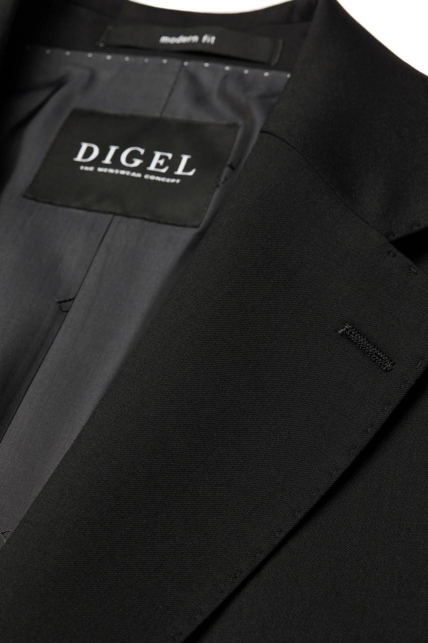 Digel Abito nero digel drop sei modern fit in lana cerruti super 110's Italy
