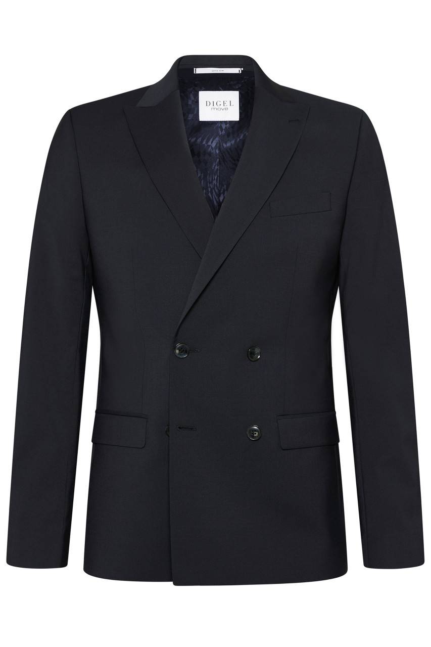 Digel Abito blu digel slim fit doppiopetto misto lana bi-stretch Pezzi Unici