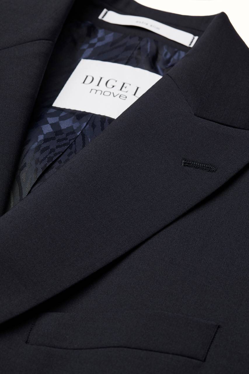 Digel Abito blu digel slim fit doppiopetto misto lana bi-stretch Pezzi Unici