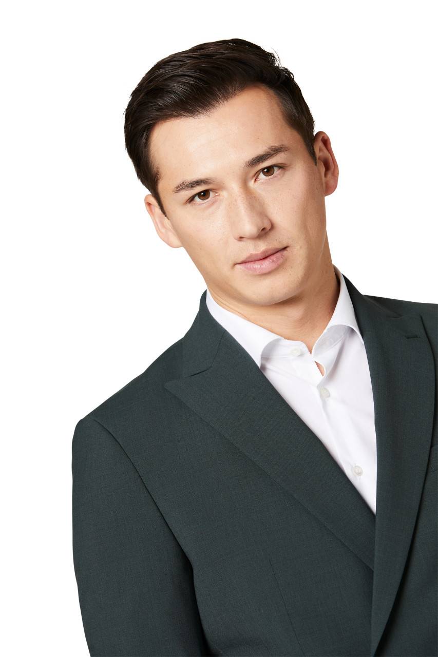 Digel Abito verde digel slim fit doppiopetto misto lana bi-stretch Soddisfazione Garantita
