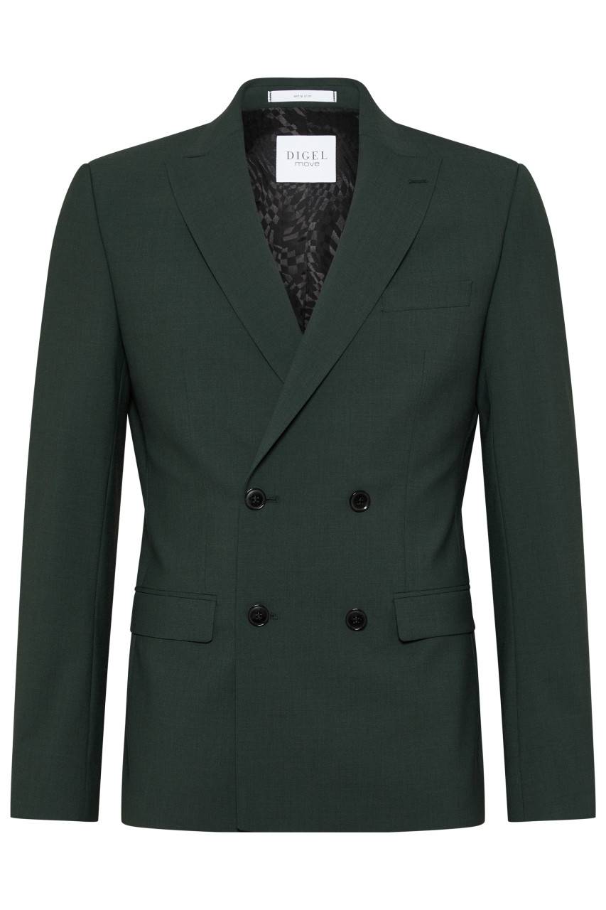 Digel Abito verde digel slim fit doppiopetto misto lana bi-stretch Soddisfazione Garantita