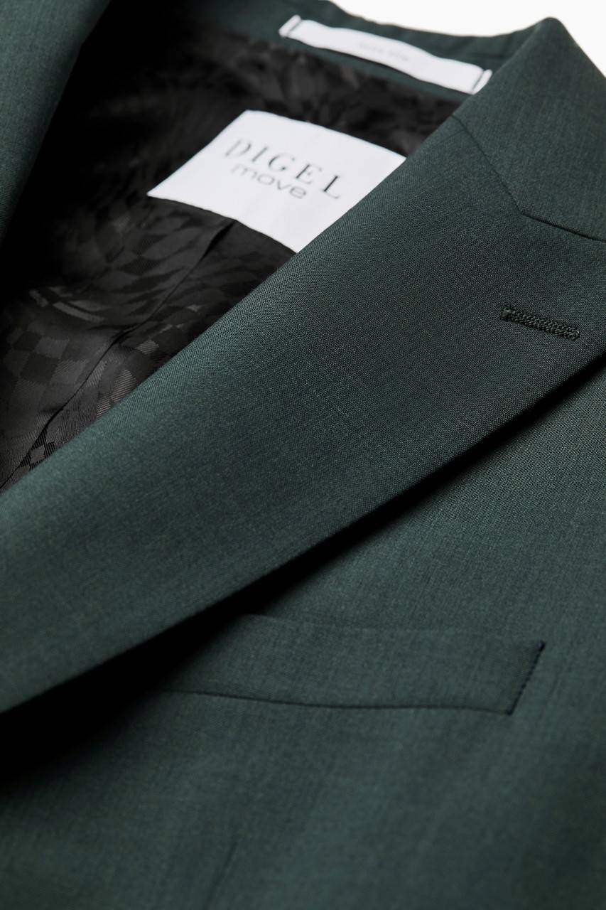 Digel Abito verde digel slim fit doppiopetto misto lana bi-stretch Soddisfazione Garantita