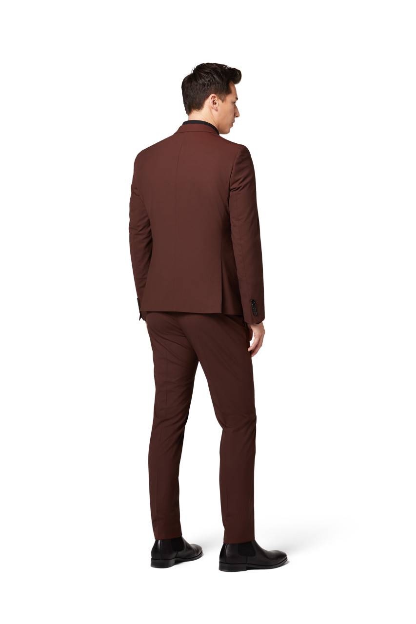 Digel Abito slim fit digel marrone rossastro misto lana bi-stretch Negozi Online