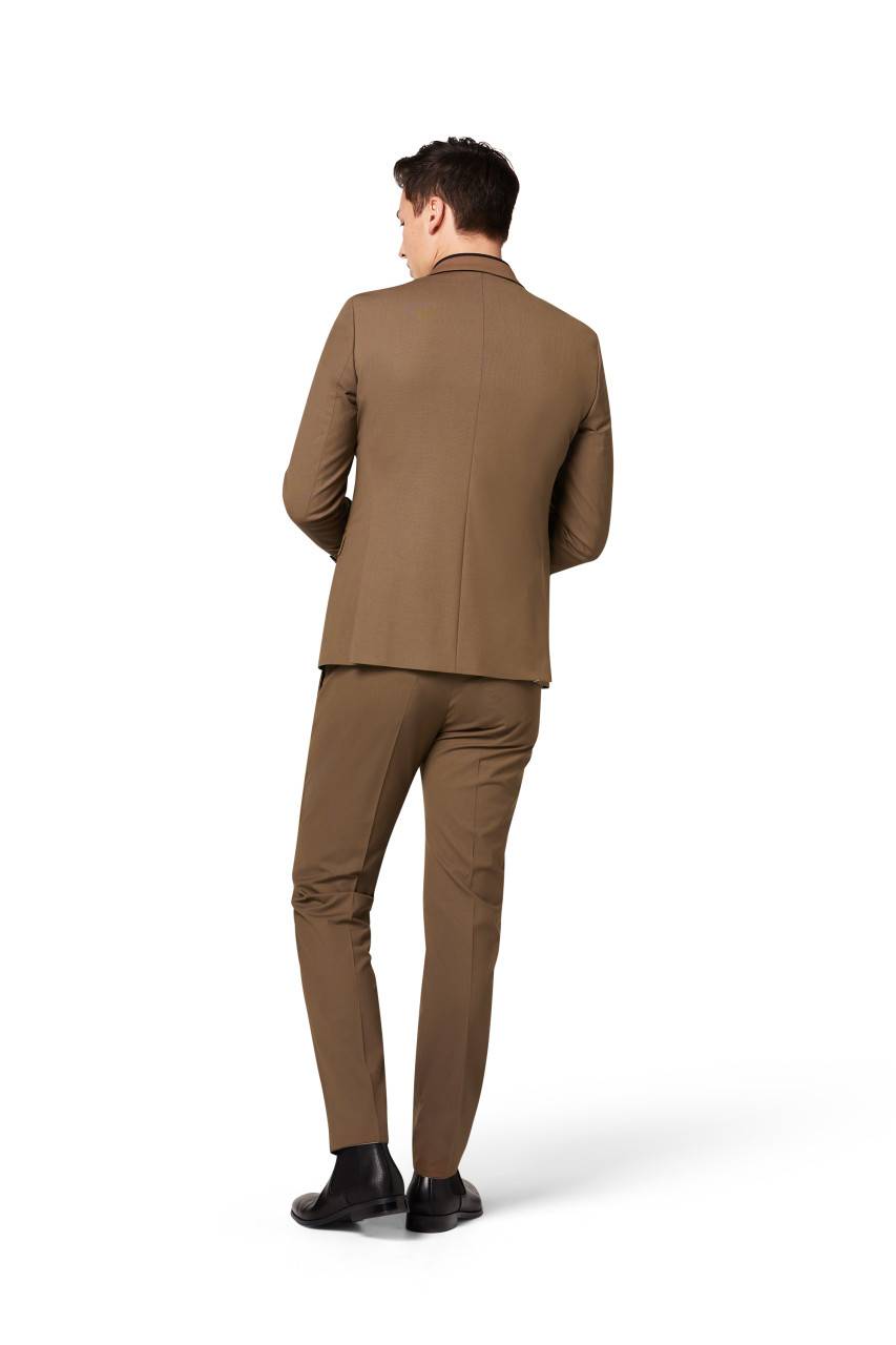 Digel Abito slim fit digel marrone chiaro misto lana bi-stretch Acquista Ora