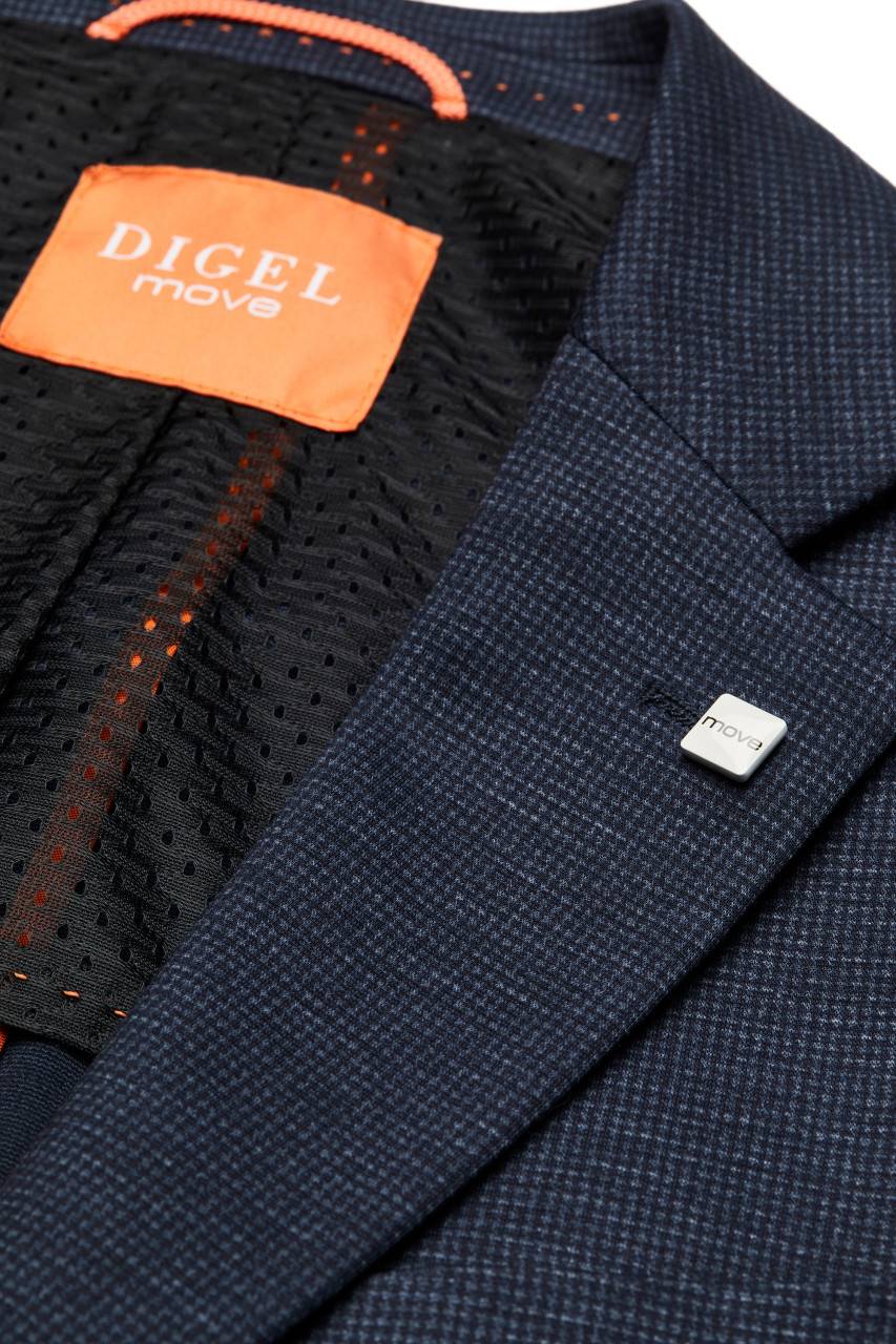 Digel Abito digel in jersey extra slim fit blu a quadretti Fino Al -60%