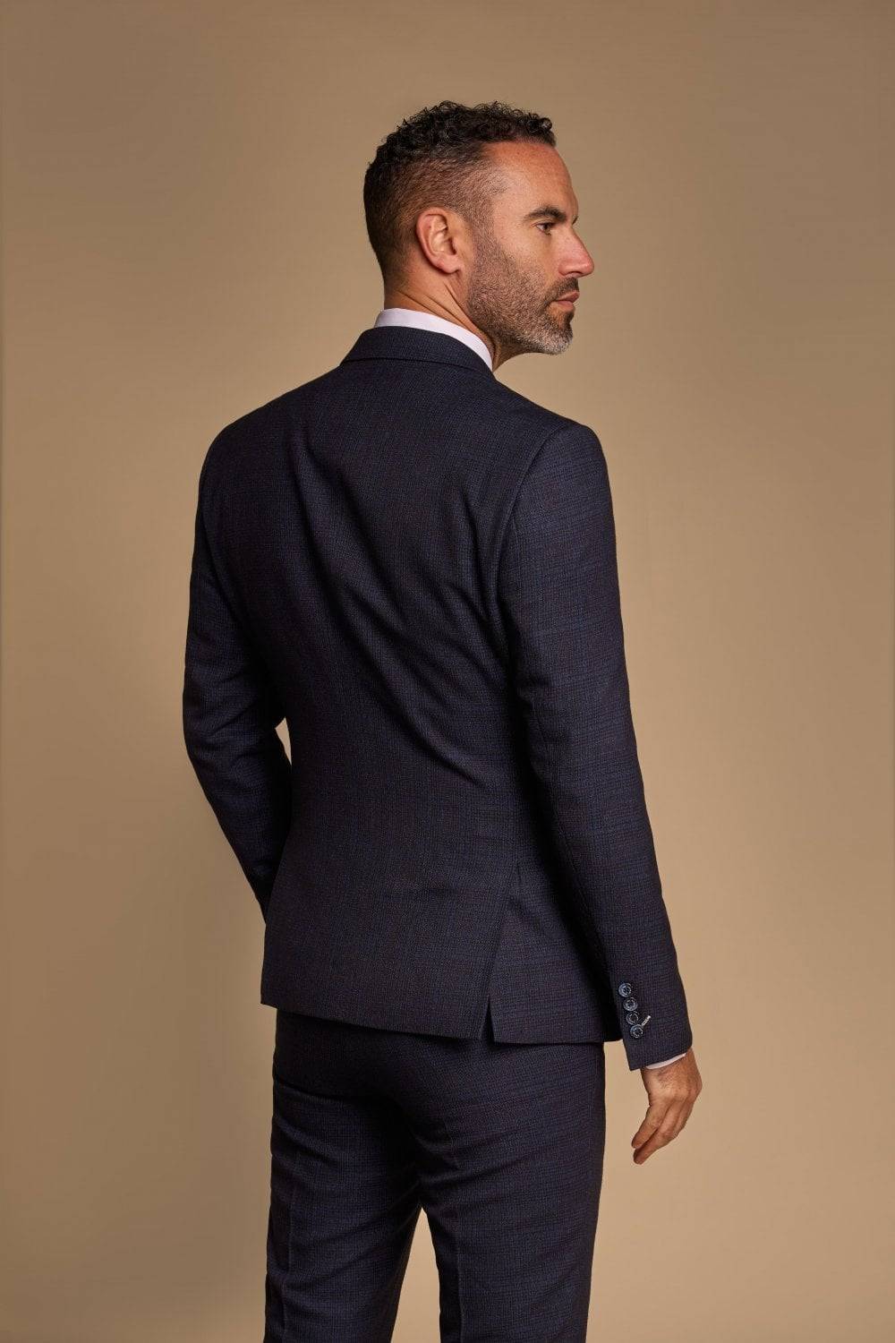 House of Cavani Abito cavani doppiopetto blu a quadri slim fit Sconto