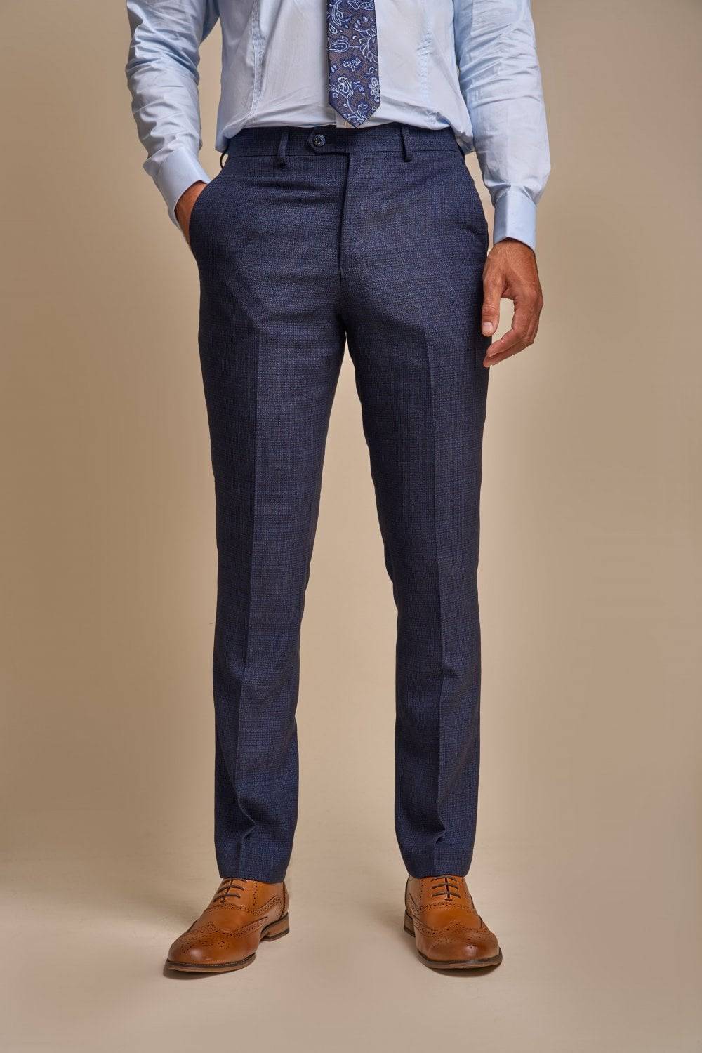 House of Cavani Abito cavani doppiopetto blu a quadri slim fit Sconto