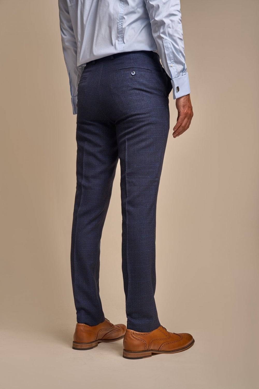 House of Cavani Abito cavani doppiopetto blu a quadri slim fit Sconto