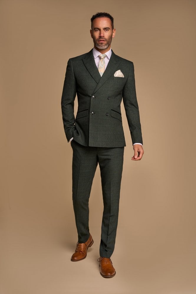 House of Cavani Abito cavani doppiopetto verde a quadri slim fit Offerta